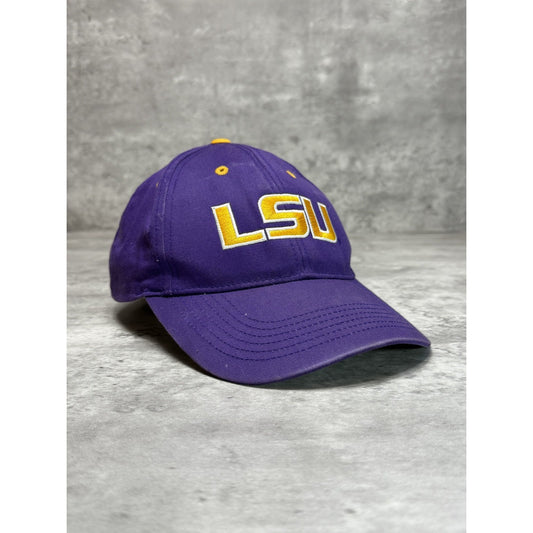 Vintage LSU Tigers NCAA Embroidered Spellout Logo Strapback Hat OSFA