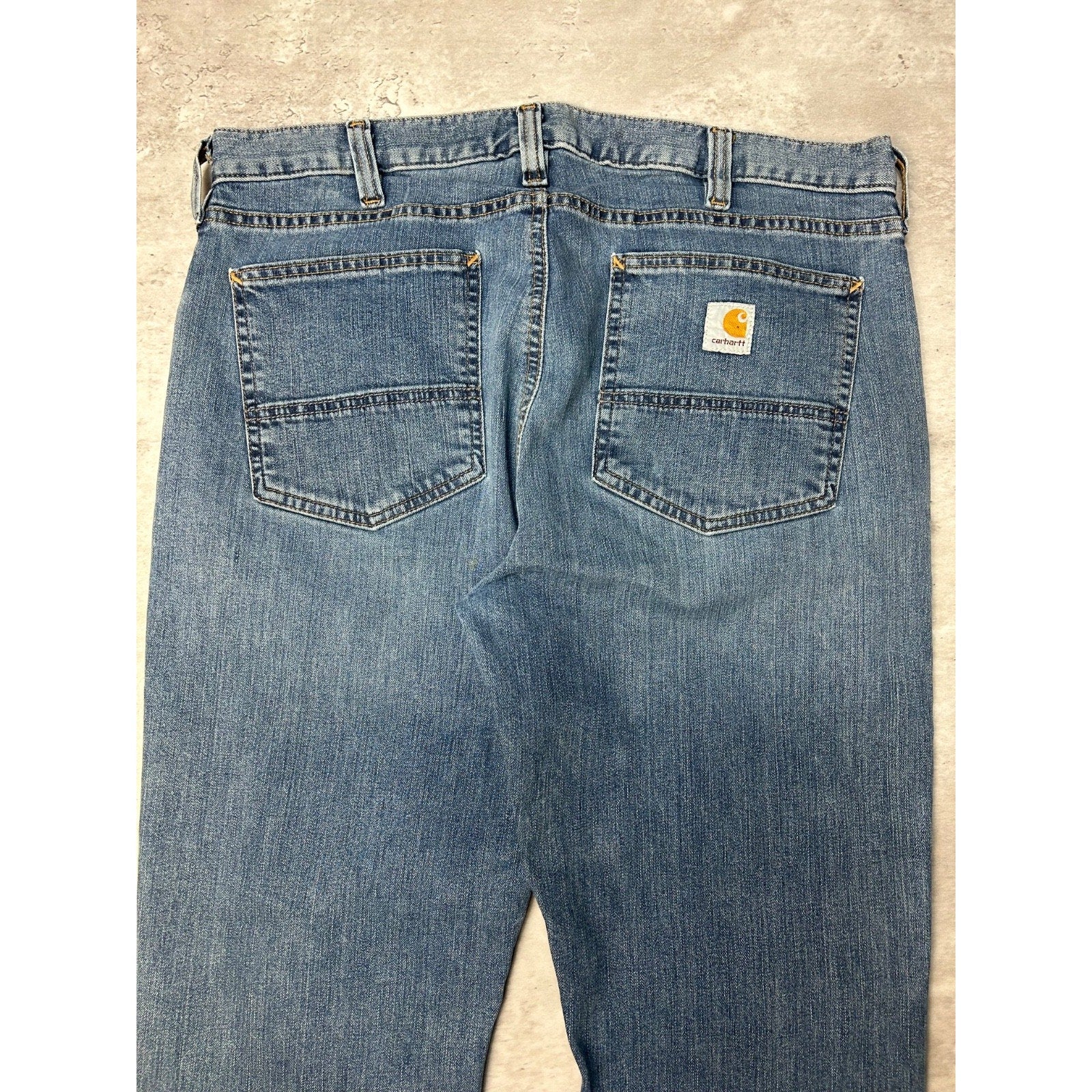 Carhartt Relaxed Fit Dark Wash Denim Workwear Pants Size 36