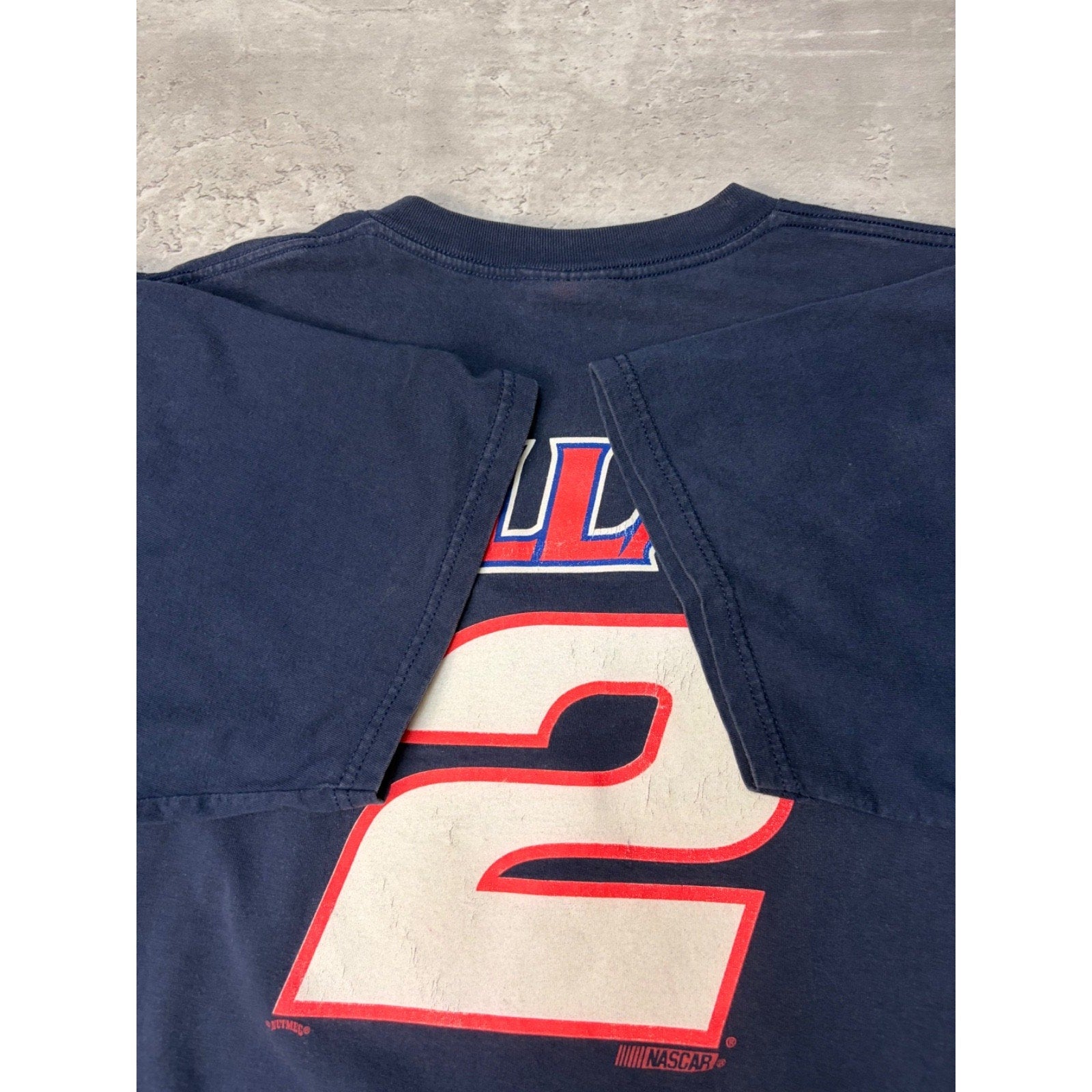 Vintage Rusty Wallace #2 Miller Lite Racing Nascar Graphic T-Shirt Size XL