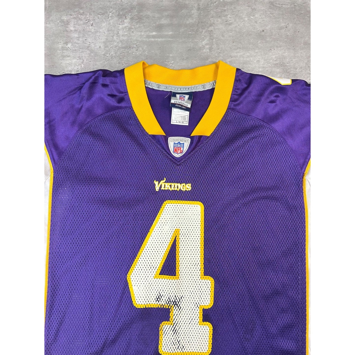 Brett Favre #4 Minnesota Vikings NFL Reebok Football Jersey Size Large