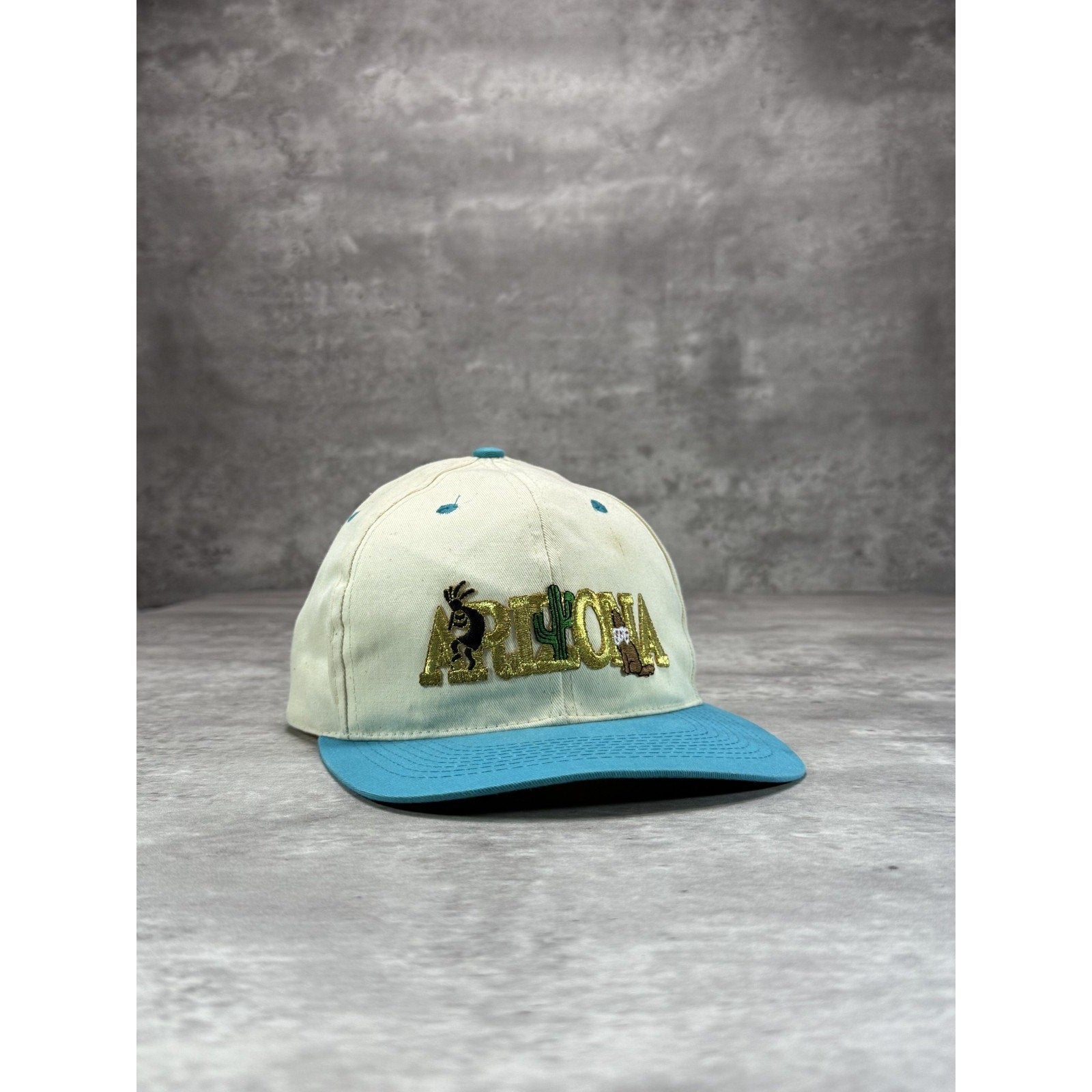 Vintage 90s Arizona Embroidered Spellout Destination Snapback Hat OSFA