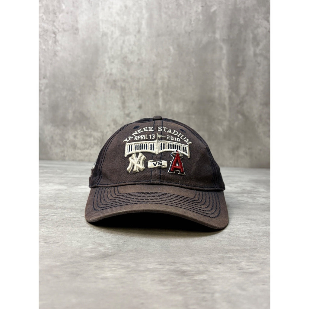 Vintage Yankees Vs Angels MLB Yankee Stadium Strapback Hat OSFA