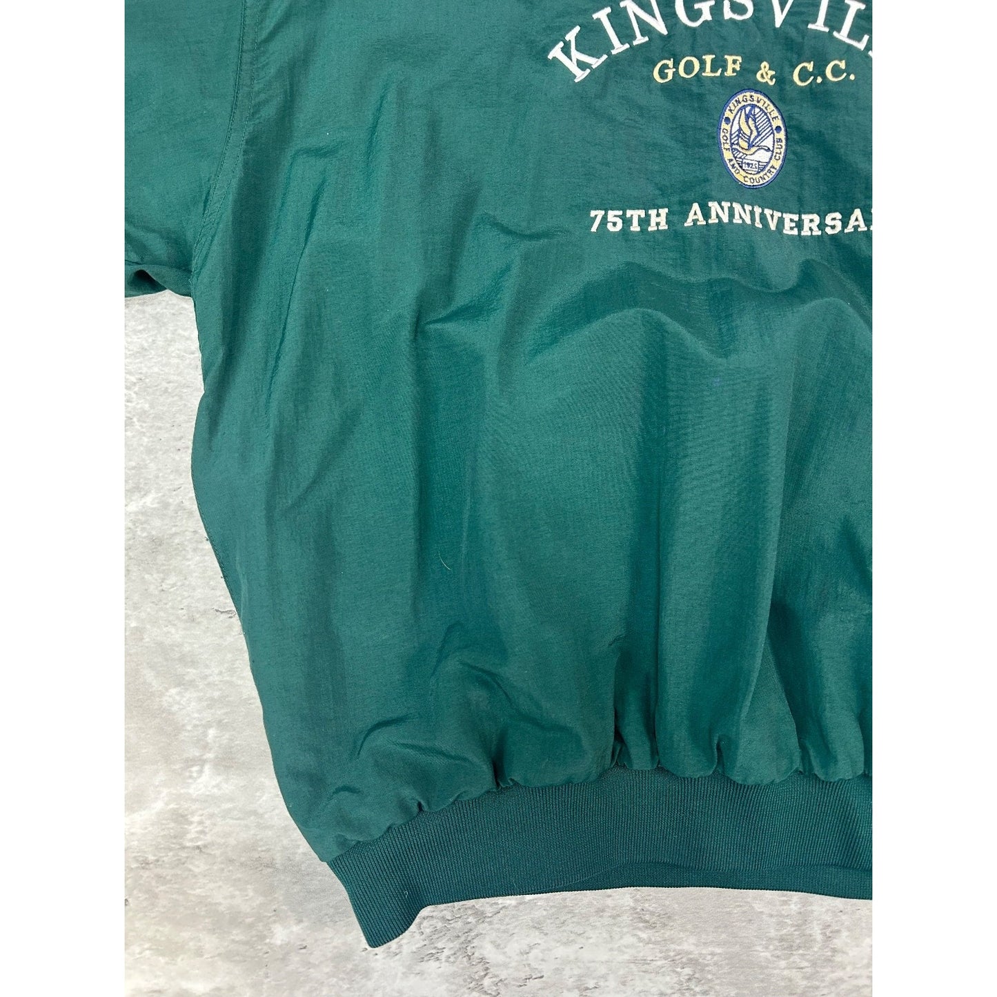 Vintage Kingsville Golf & C.C. Nylon Pullover Windbreaker Jacket Size Medium