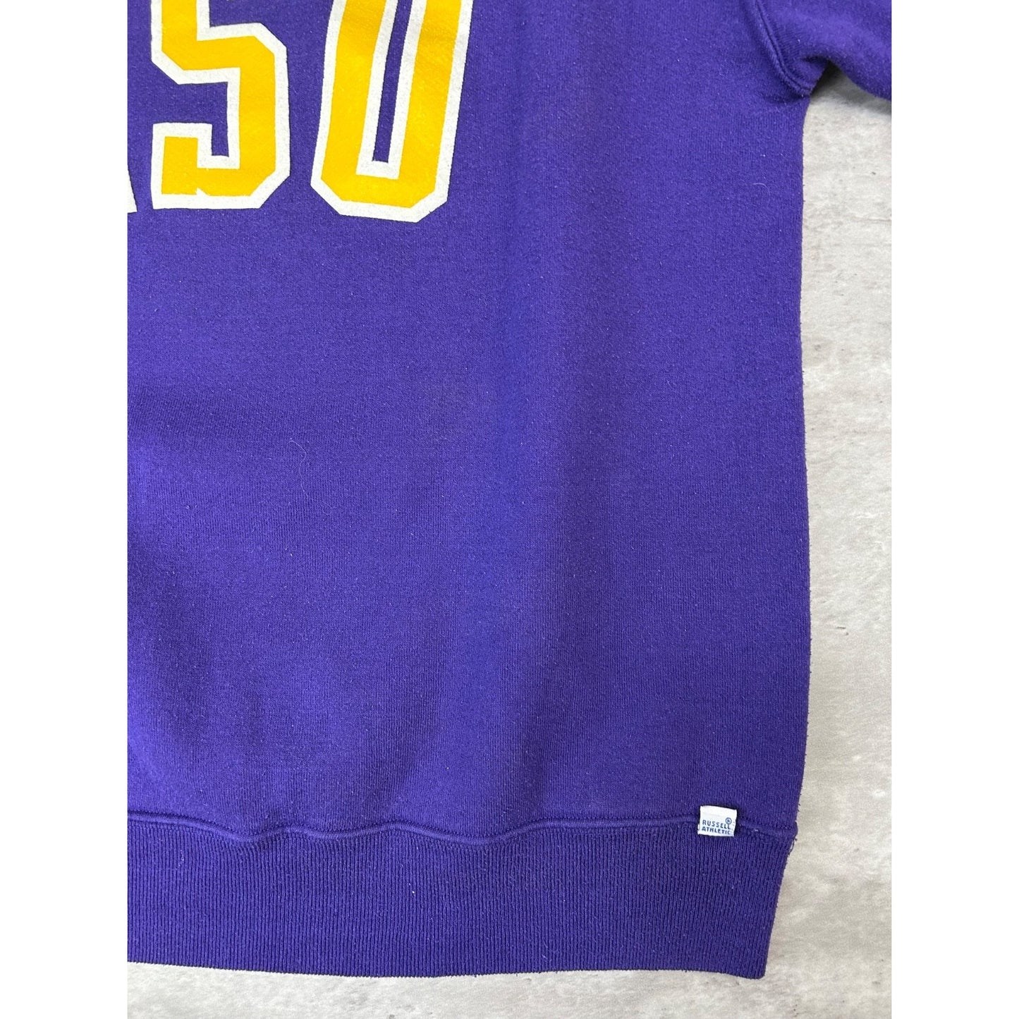 Vintage 90s LSU Tigers NCAA Embroidered Spellout Crewneck Sweatshirt Size XL