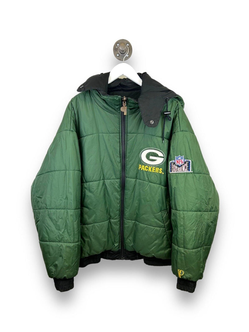 Vintage 90s Green Bay Packers Reversible Insulated Full Zip Jacket Size 2XL