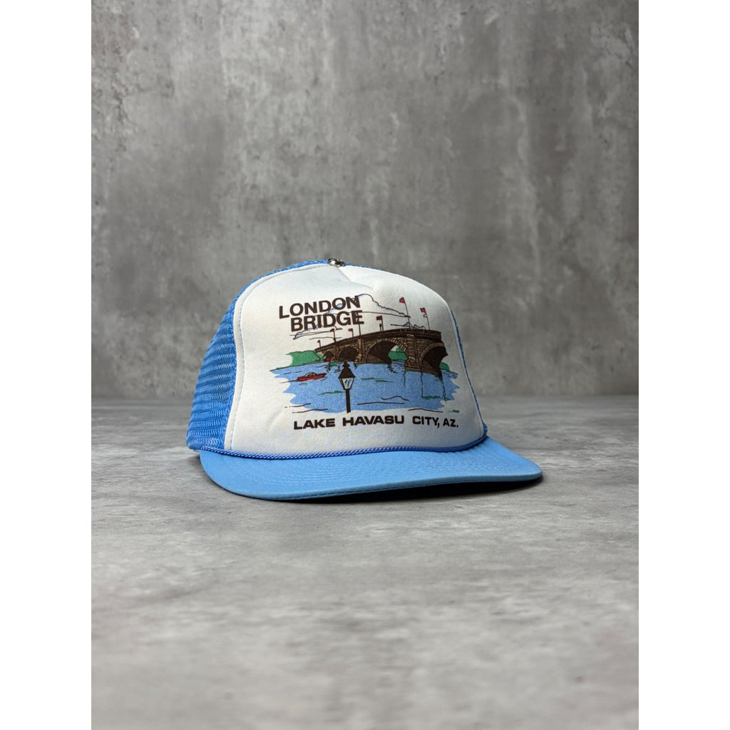 Vintage London Bridge Lake Havasu City Destination Trucker Snapback Hat OSFA