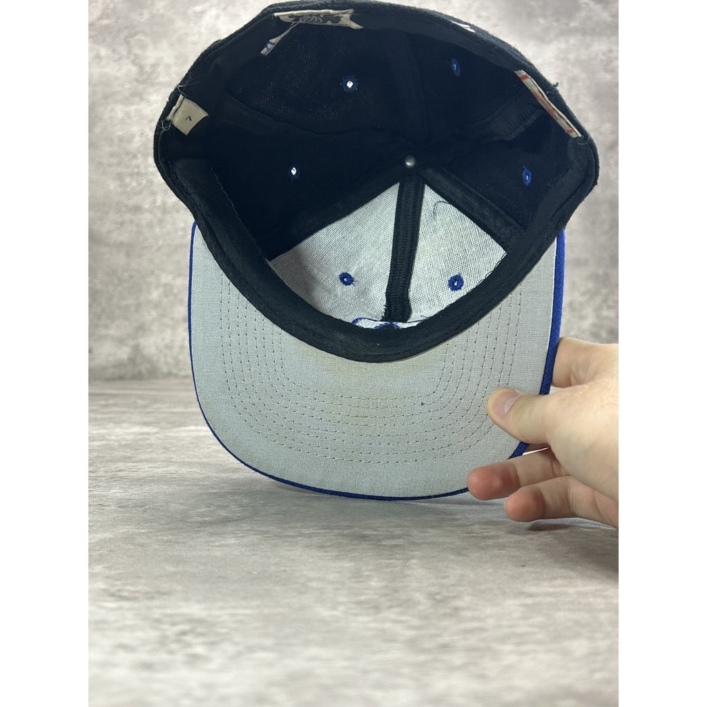 Vintage 90s Duke Blue Devils NCAA Embroidered Logo Fitted Hat Size 7
