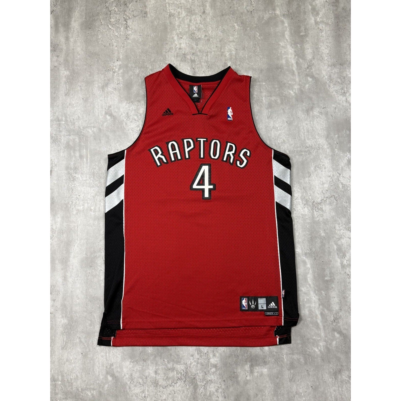Vintage Chris Bosh #4 Toronto Raptors NBA Adidas Basketball Jersey Size Large