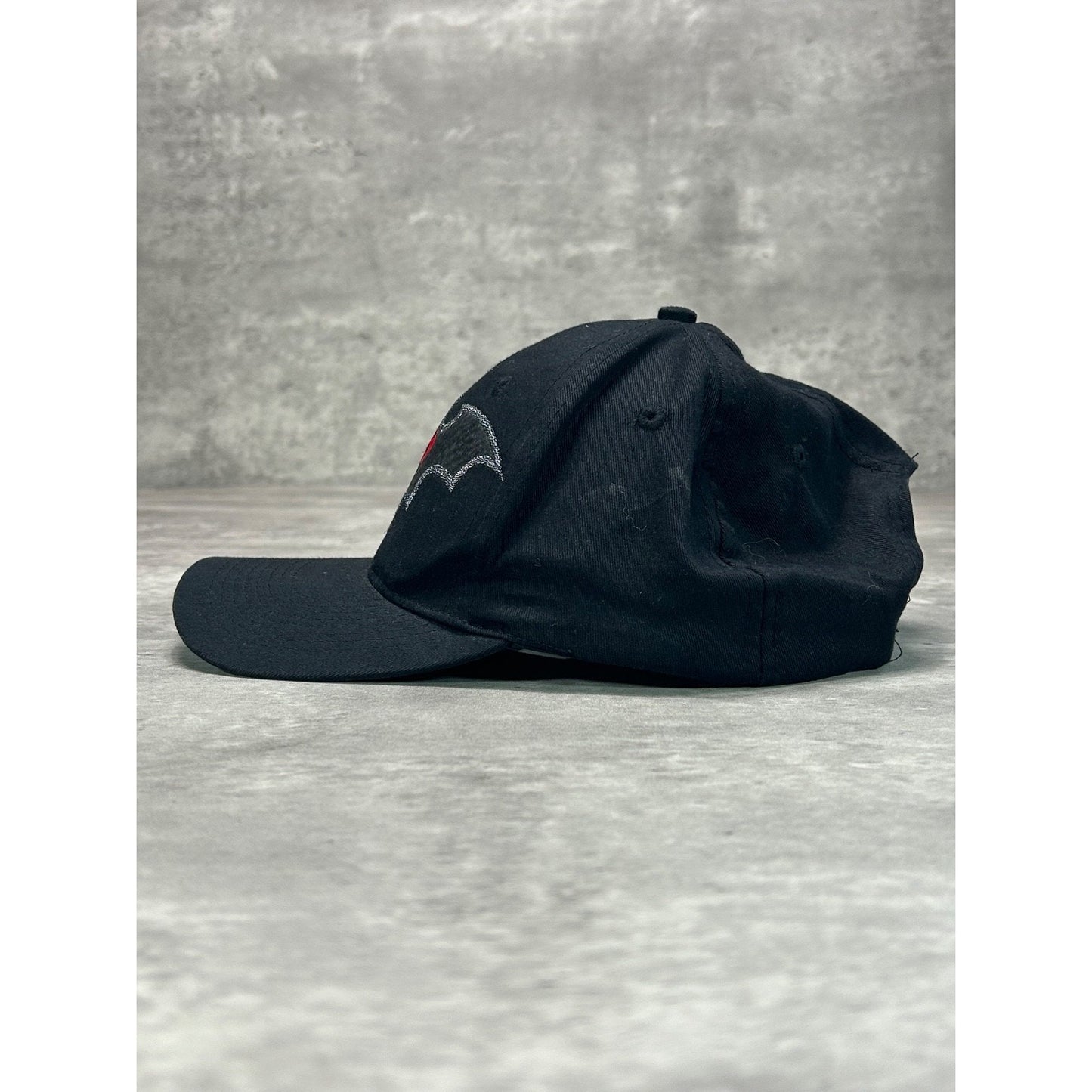 Vintage 1997 Batman & Robin Embroidered Movie Spellout Snapback Hat OSFA