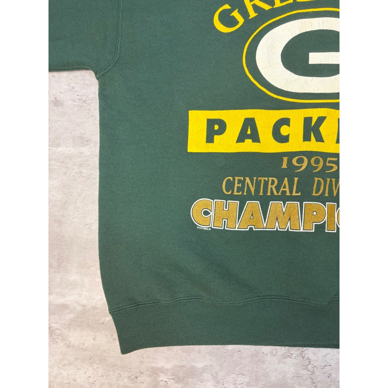Vintage 1995 Green Bay Packers NFL Central Division Champs Sweatshirt Size Large