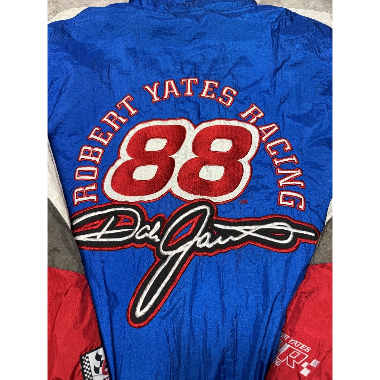 Vintage Dale Jarrett #88 Nascar Embroidered Full Zip Insulated Jacket Size XL