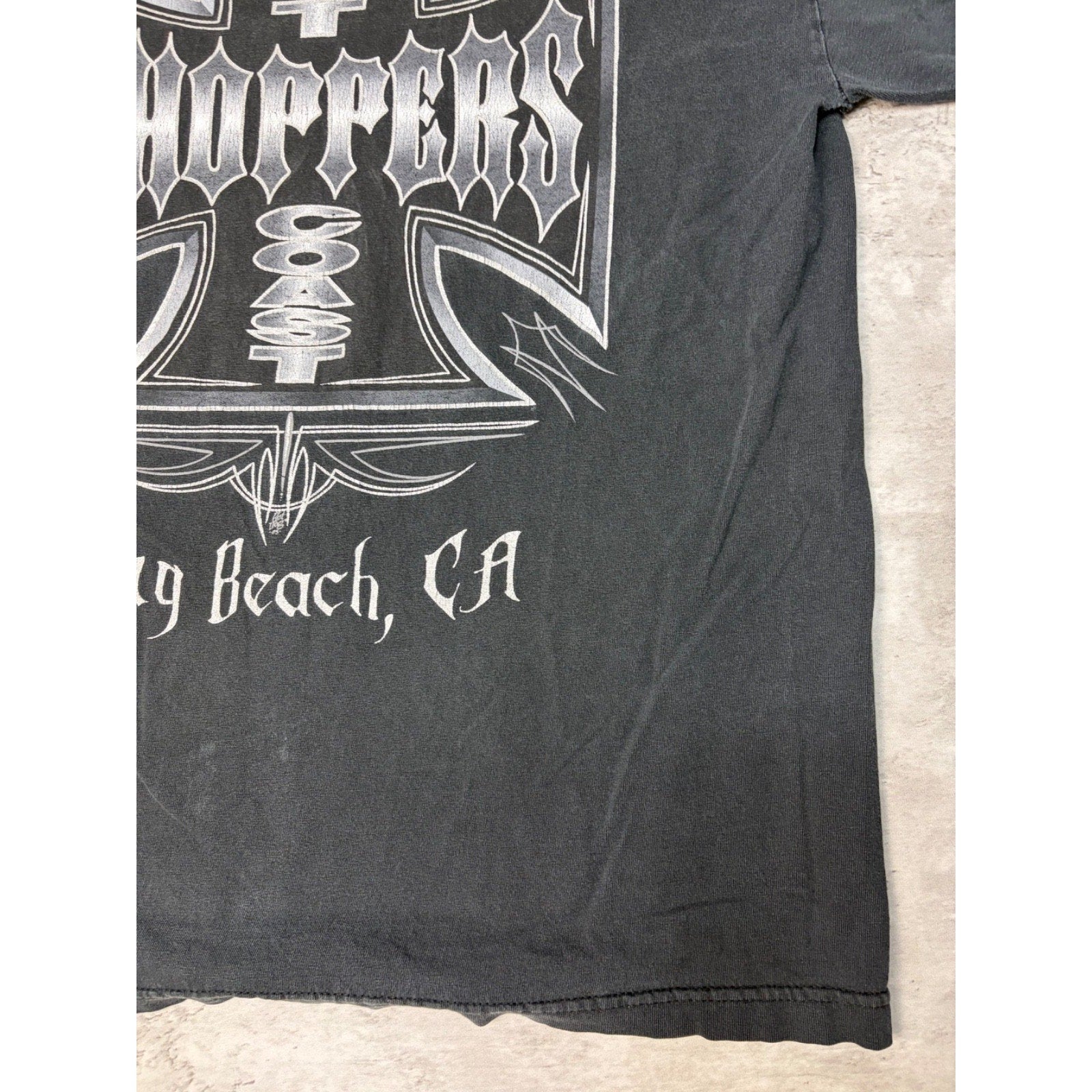 Vintage Y2K West Coast Choppers Sleeve Spellout Long Sleeve T-Shirt Size Large