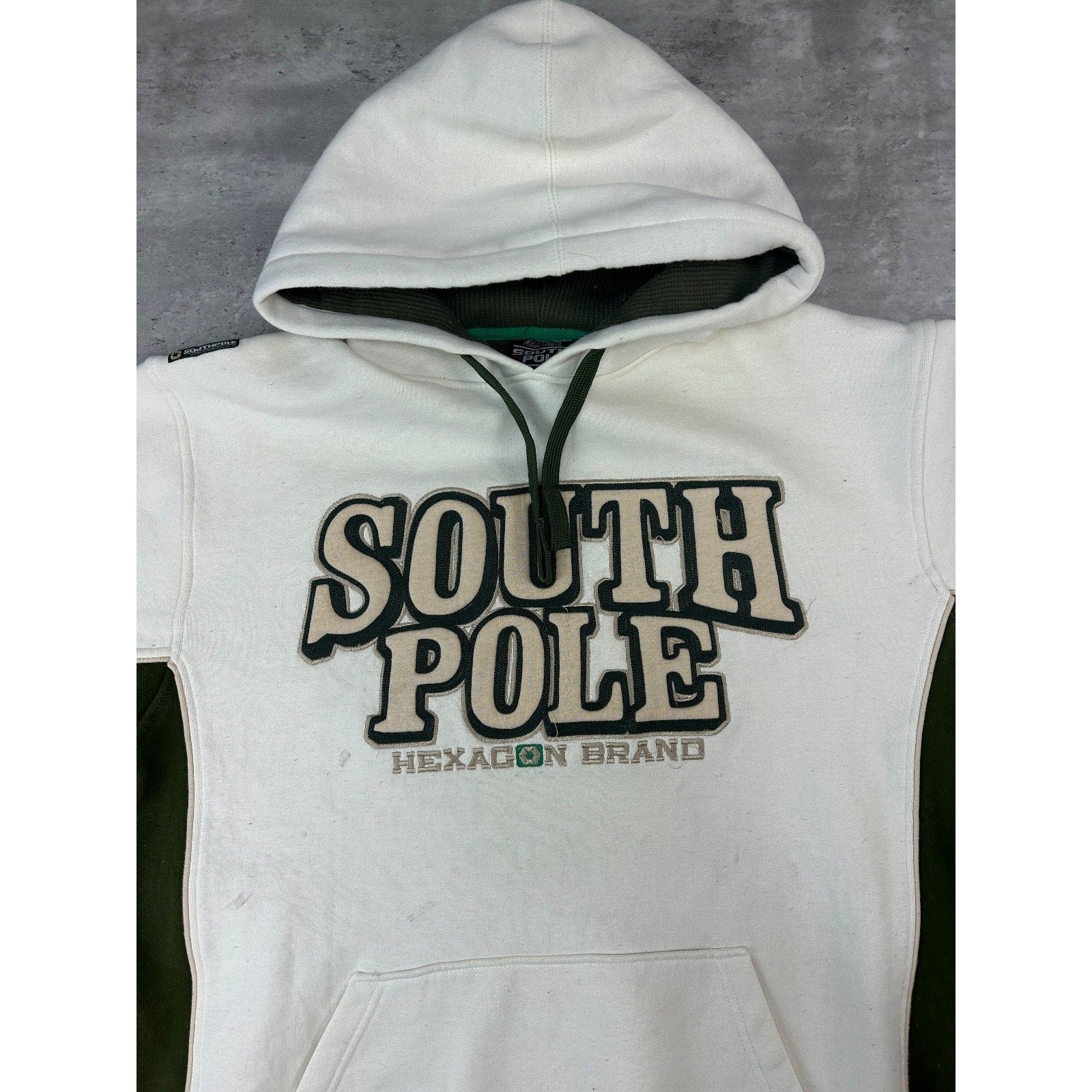 Vintage Y2K Southpole Embroidered Spellout Hooded Sweatshirt Size Large