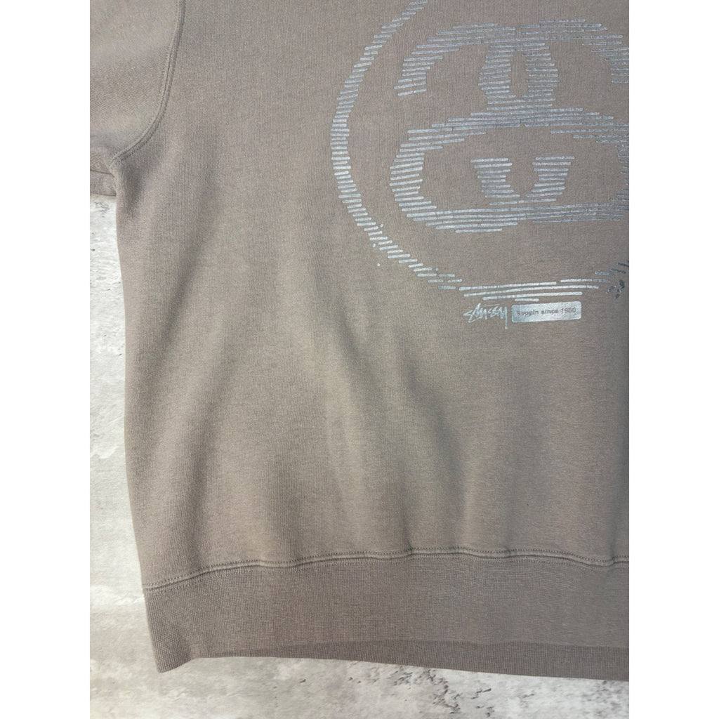 Vintage Stussy 3M Double S Graphic Logo Earth Tone Sweatshirt Size Small