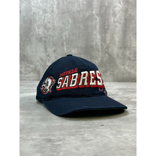 Vintage Buffalo Sabres NHL Sports Specialties Shadow Spellout Snapback Hat OSFA