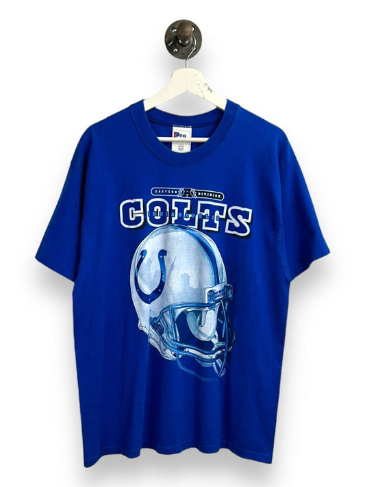 Vintage 90s Indianapolis Colts NFL Big Graphic Helmet T-Shirt Size Large