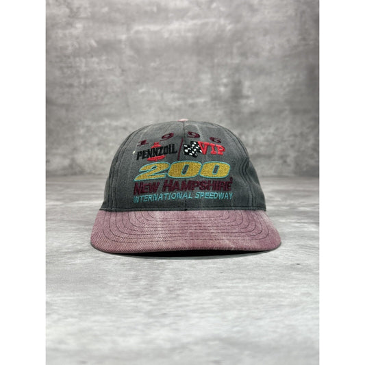 Vintage 1996 Penzoil New Hampshire International Speedway Snapback Hat OSFA