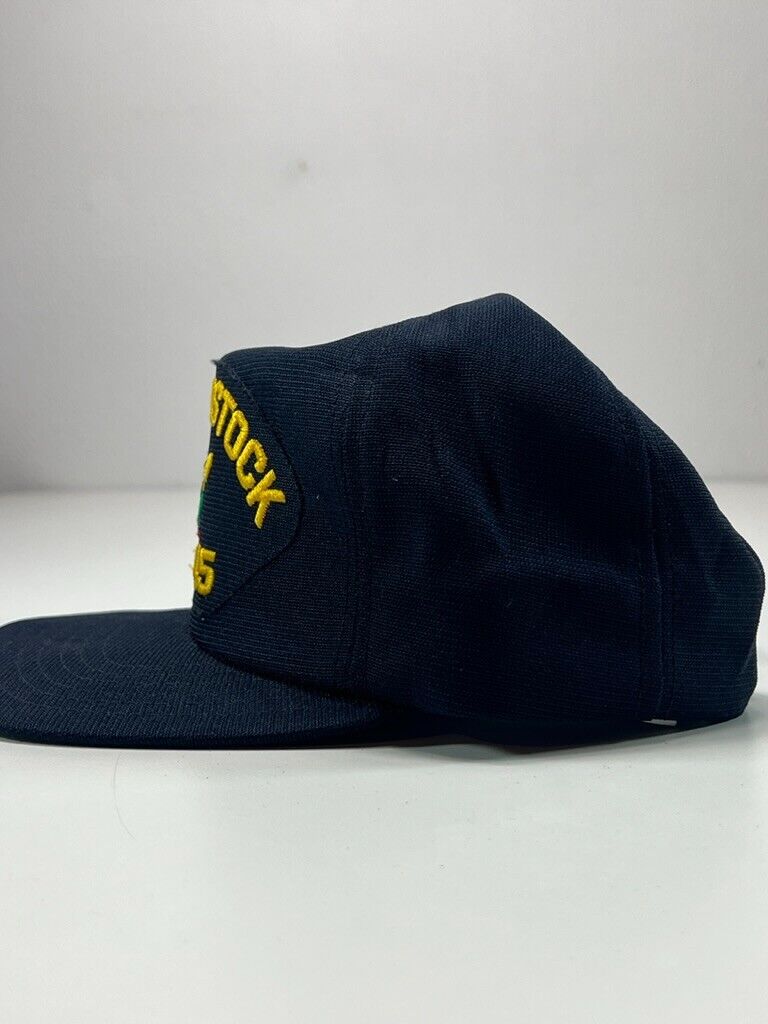 Vintage 90s USS Comstock LSD 45 US Navy Embroidered Spellout Snapback Hat OSFA