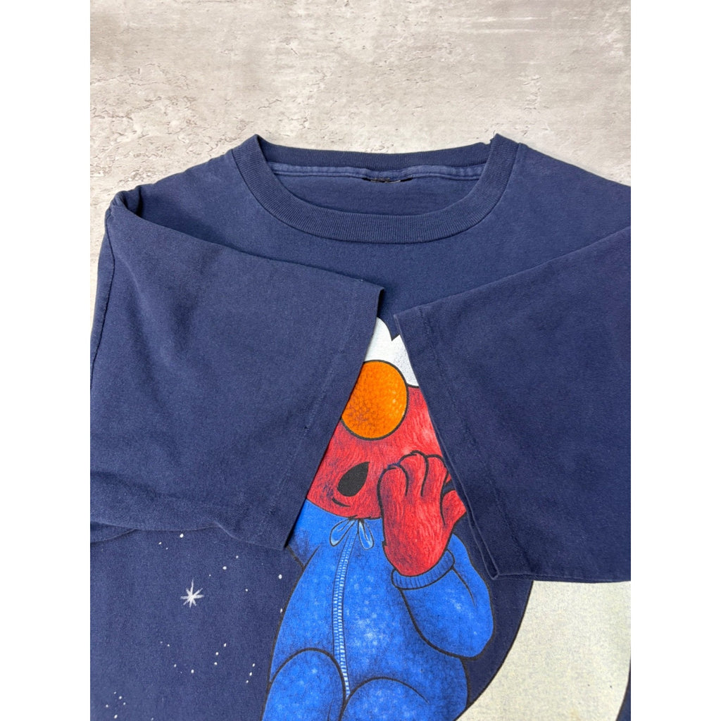 Vintage 90s Elmo Glow In The Dark Cartoon Graphic Tv Show T-Shirt Size Large