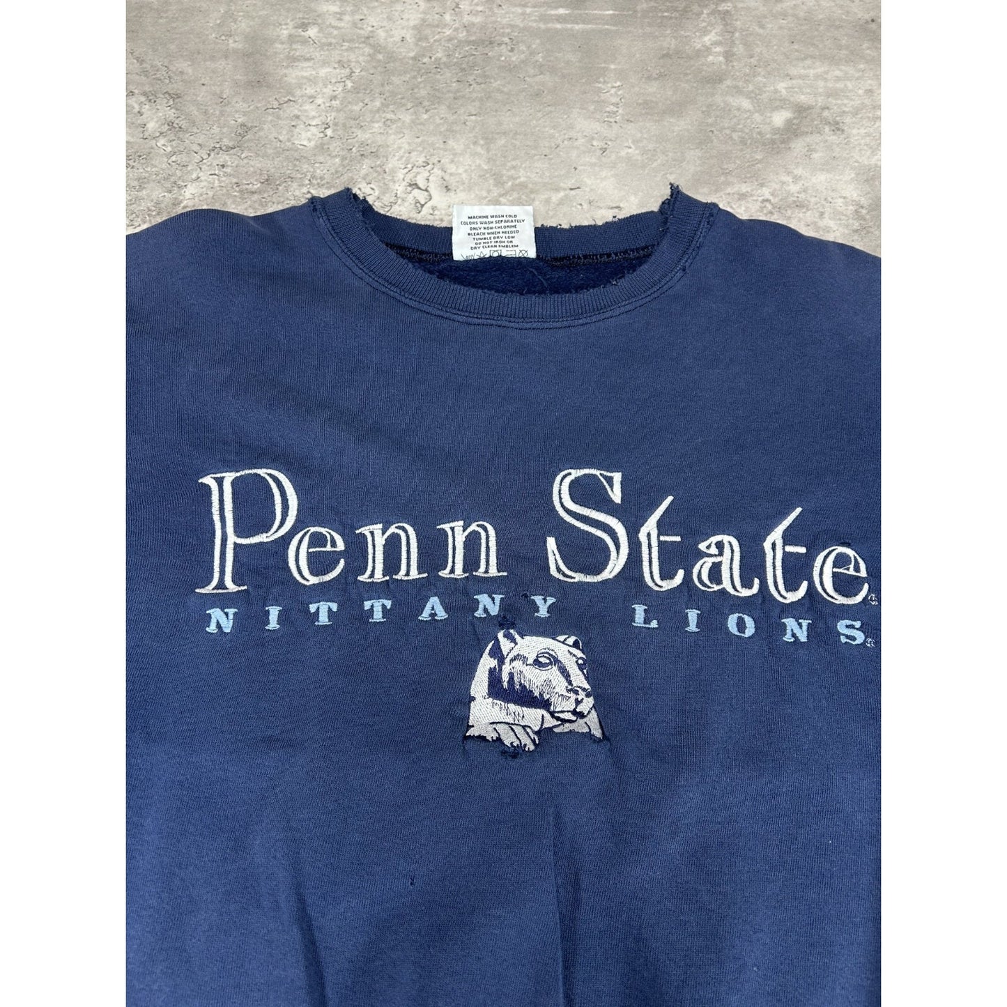 Vintage 90s Penn State Nittany Lions NCAA Embroidered Sweatshirt Size Large