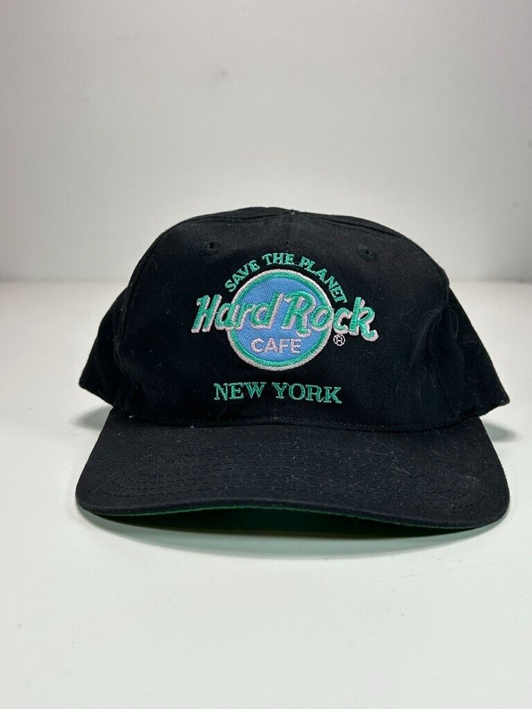 Vintage Hard Rock Cafe New York Embroidered Destination Snapback Hat OSFA