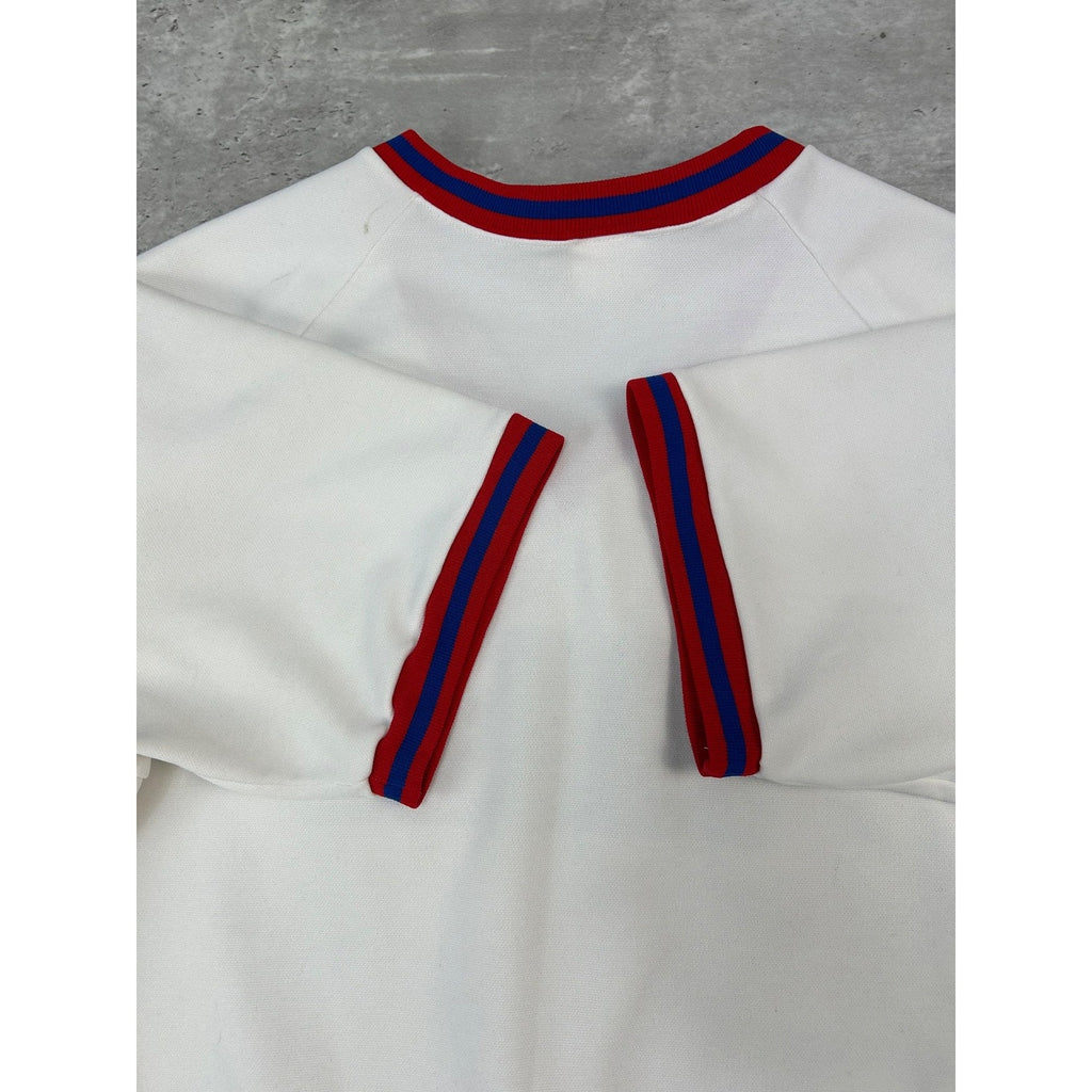 Vintage 80s Cards Graphic Spellout Pullover Jersey Size Small White