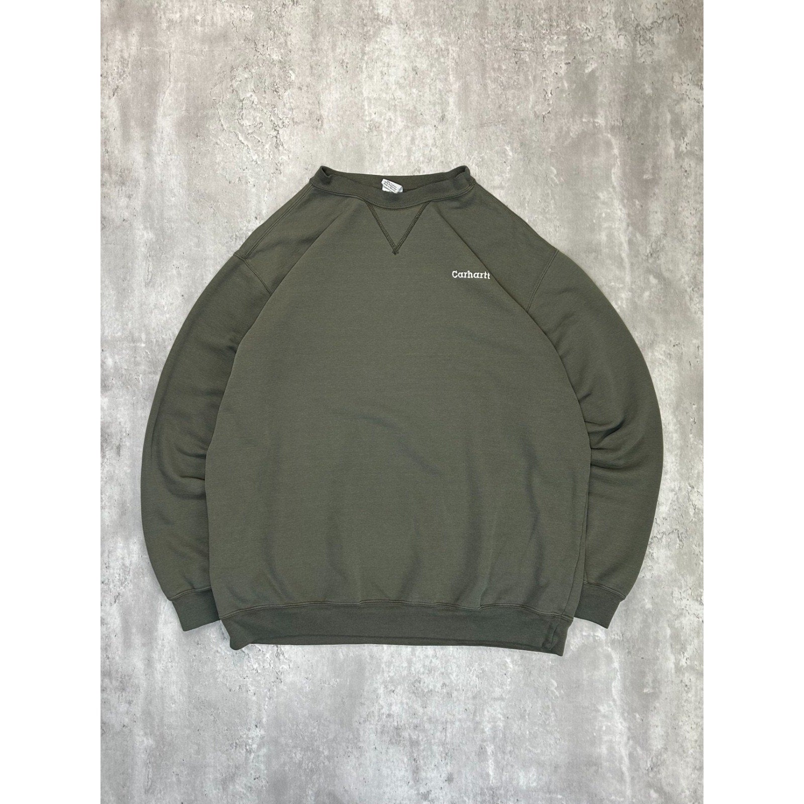 Vintage Carhartt Embroidered Spellout Pullover Workwear Sweatshirt Size XL