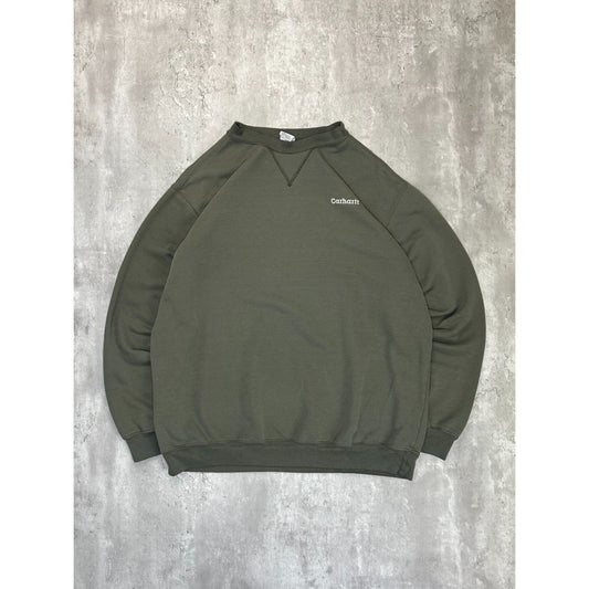 Vintage Carhartt Embroidered Spellout Pullover Workwear Sweatshirt Size XL