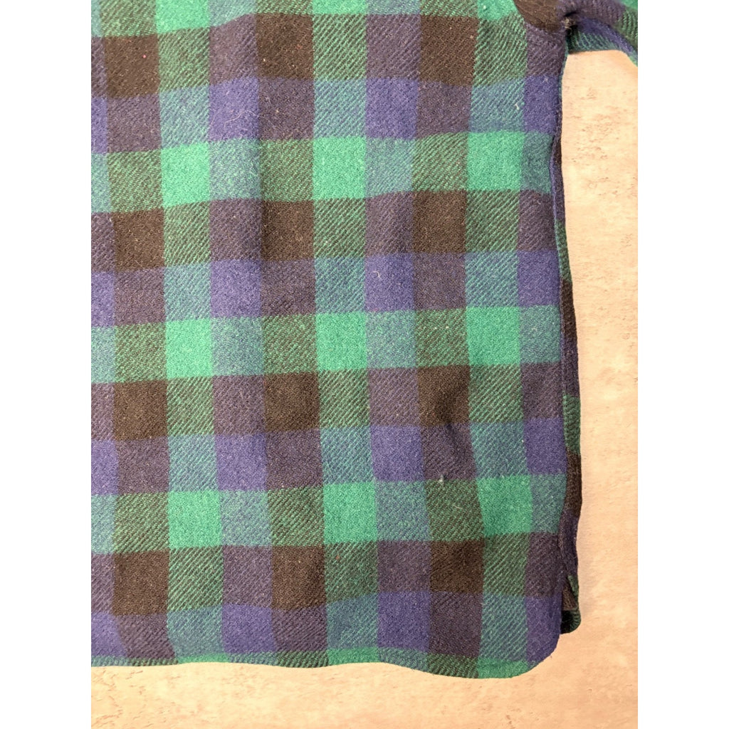 Vintage 1950s/60s King Kobe Heavy Weight Plaid Print Button Up Shirt Size Large