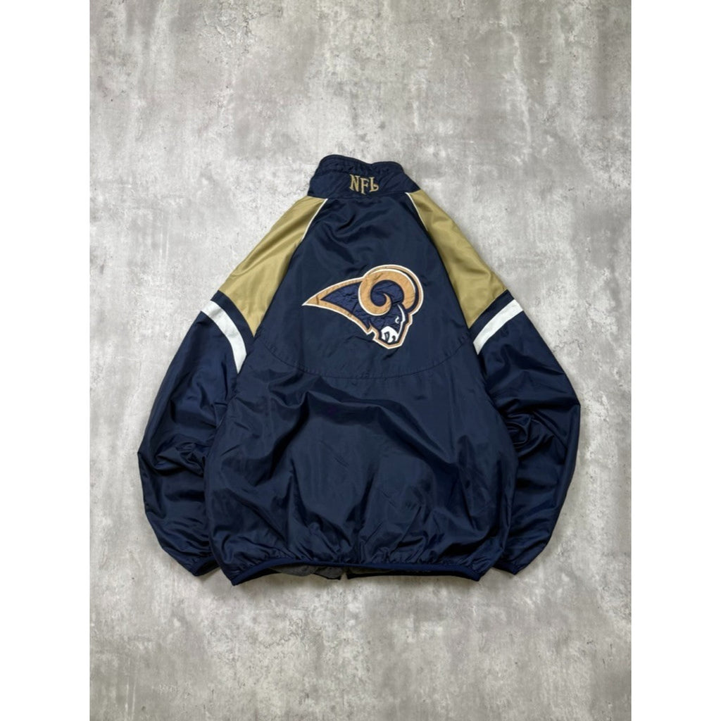 Vintage St Louis Rams NFL Reversible Windbreaker Jacket Size Medium