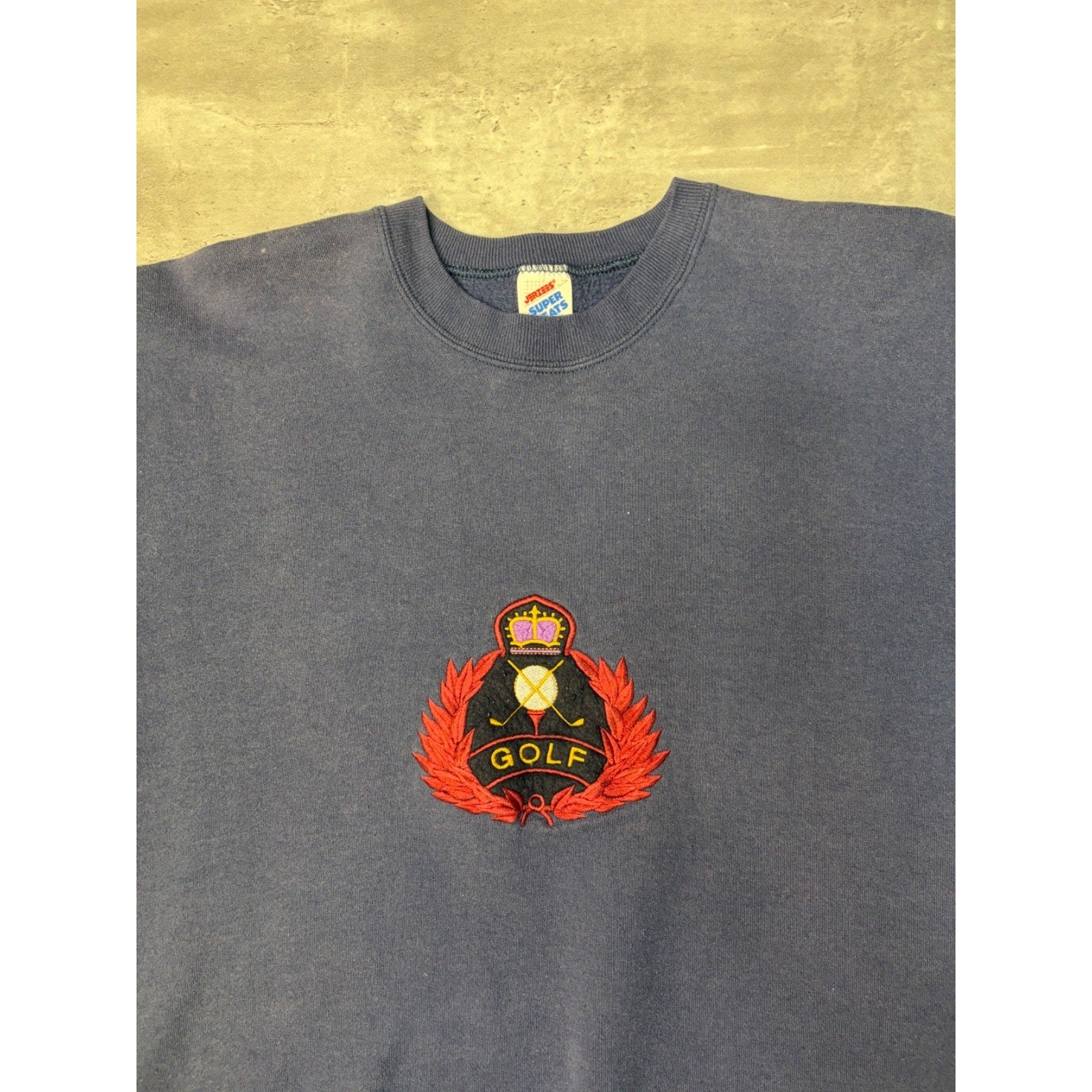 Vintage 90s Embroidered Golf Crest Sweatshirt Size XL