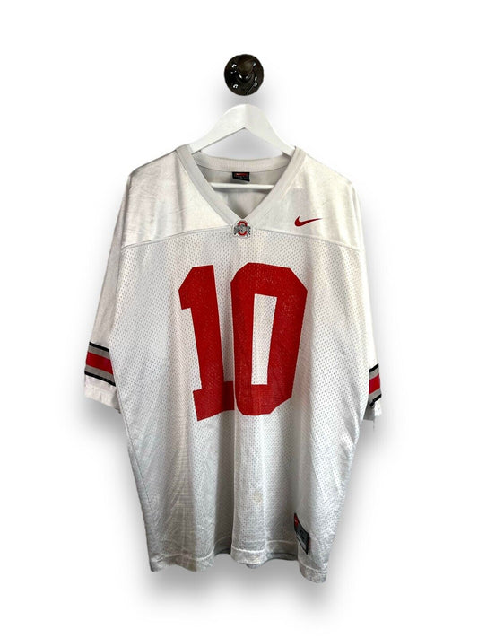 Vintage Ohio State Buckeyes #10 NCAA Nike Team Collegiate Football Jersey Sz XL