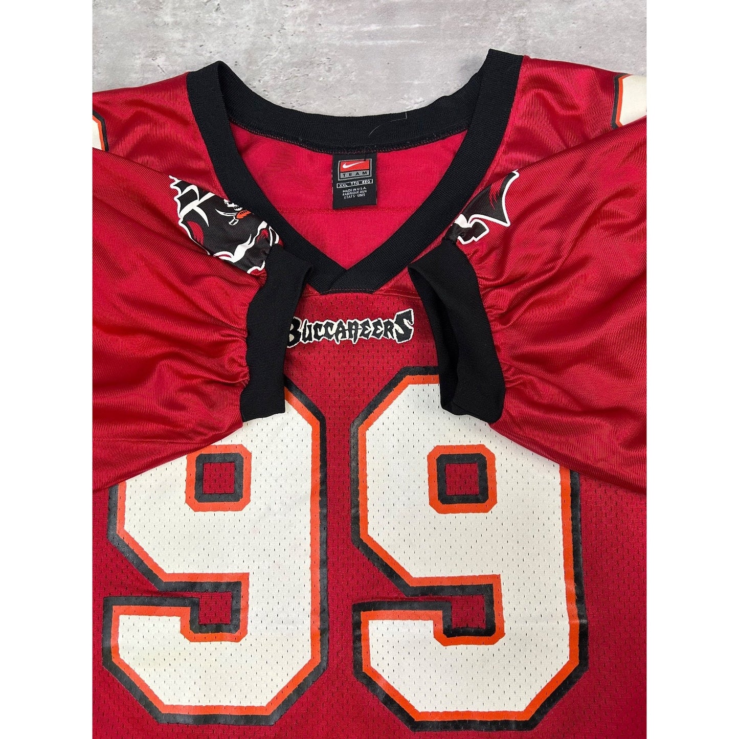 Vintage 90s Tampa Bay Buccaneer #99 NFL Nike Football Jersey Size 2XL