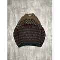 Vintage Eddie Bauer Snowflake Striped Print Pullover Knit Sweater Size Large