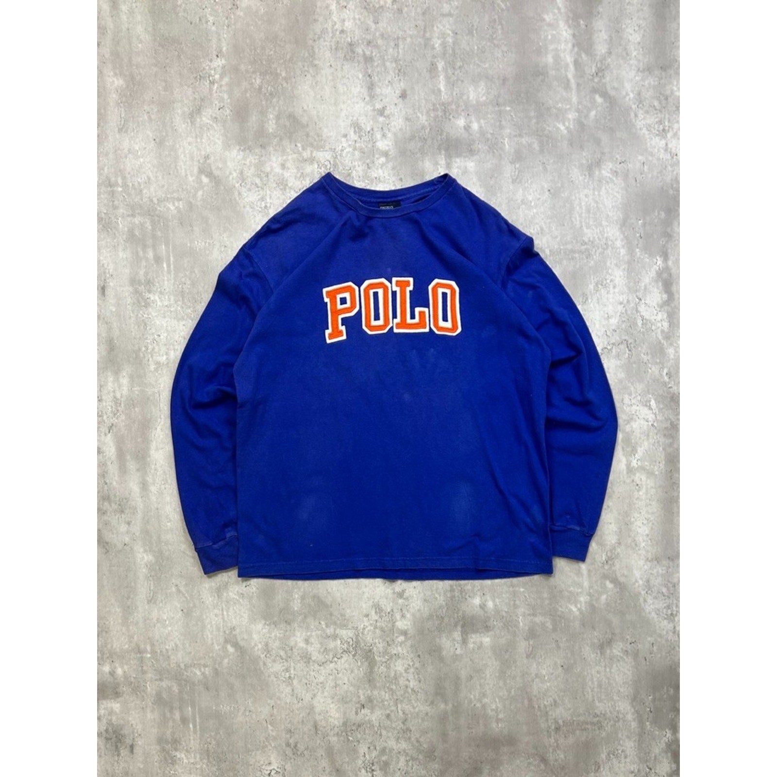 Vintage 90s Polo Ralph Lauren Embroidered Spellout Long Sleeve T-Shirt Sz Medium