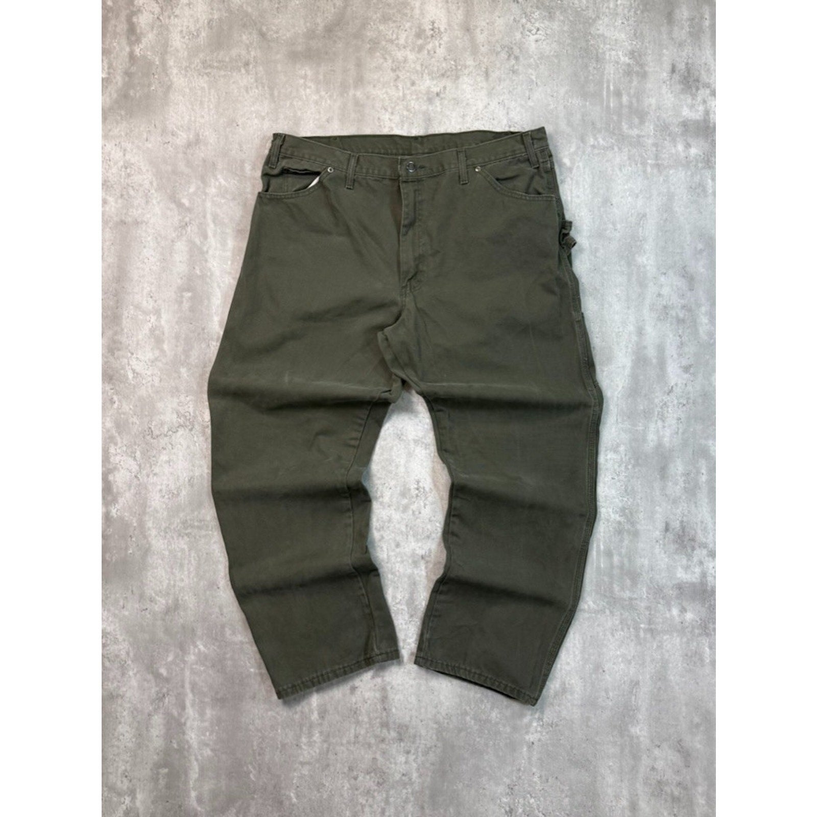 Vintage Dickies Canvas Workwear Green Carpenter Pants Size 40