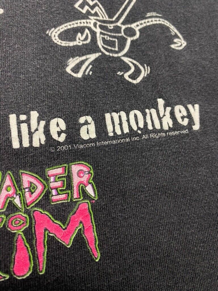 Vintage 2001 Invader Zim Im Dacin Like A Monkey Tv Show Promo T-Shirt Size XL