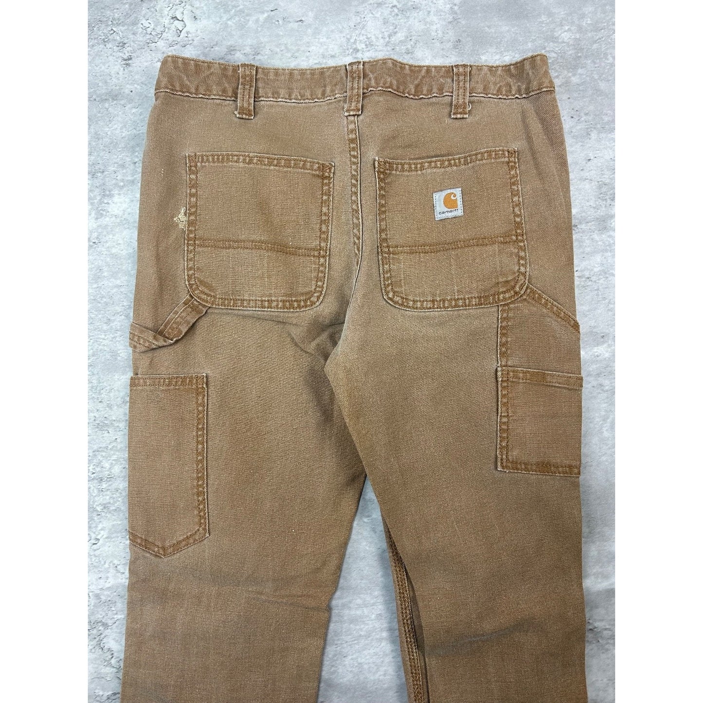 Carhartt Womens Slim Fit Canvas Workwear Double Knee Carpenter Pants Sz 30 Beige