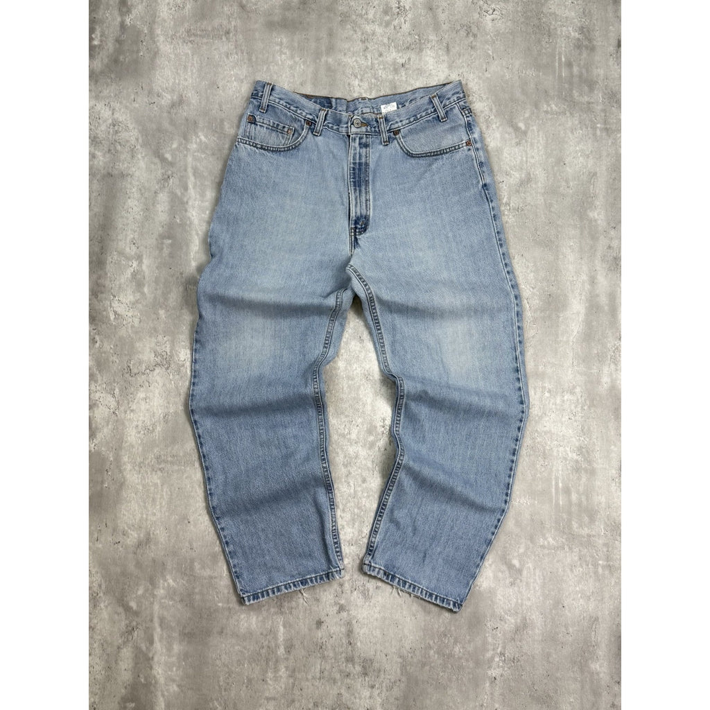 Vintage 90s Levis 550 Red Tab Light Wash Denim Pants Size 35 Blue