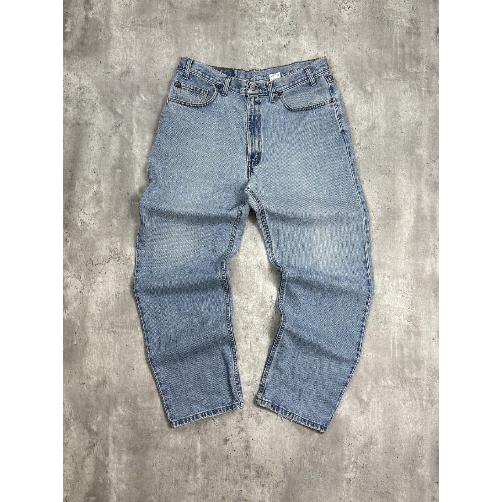 Vintage 90s Levis 550 Red Tab Light Wash Denim Pants Size 35 Blue