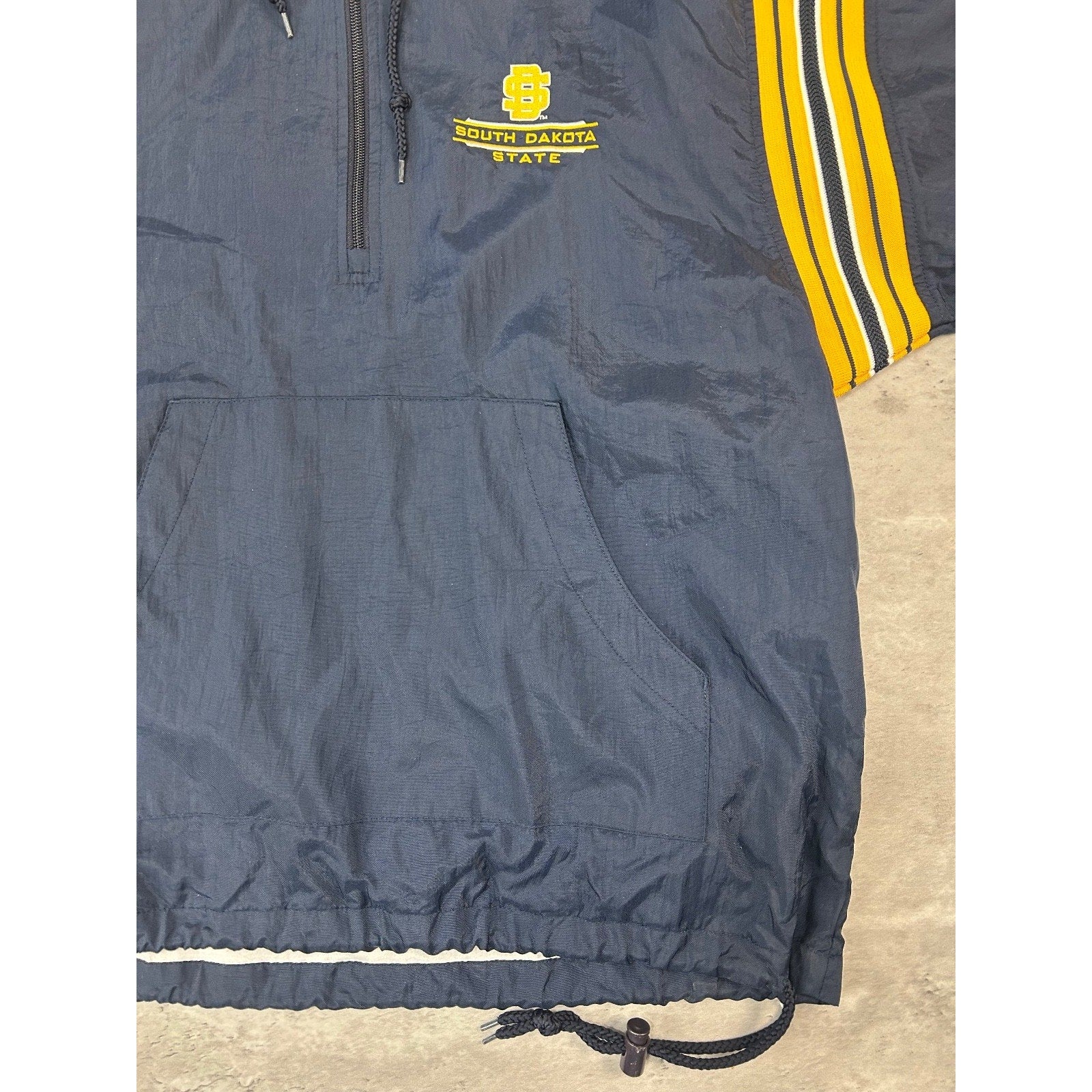 Vintage South Dakota State NCAA 1/2 Pullover Windbreaker Jacket Size Small