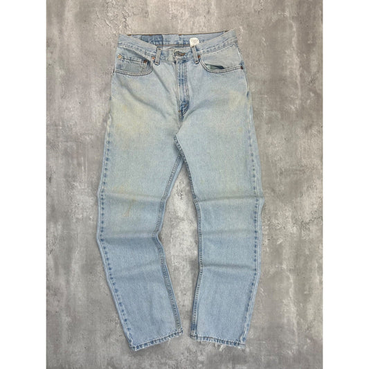 Vintage 90s Levis 505 Straight Leg Red Tab Light Wash Denim Pants Size 31