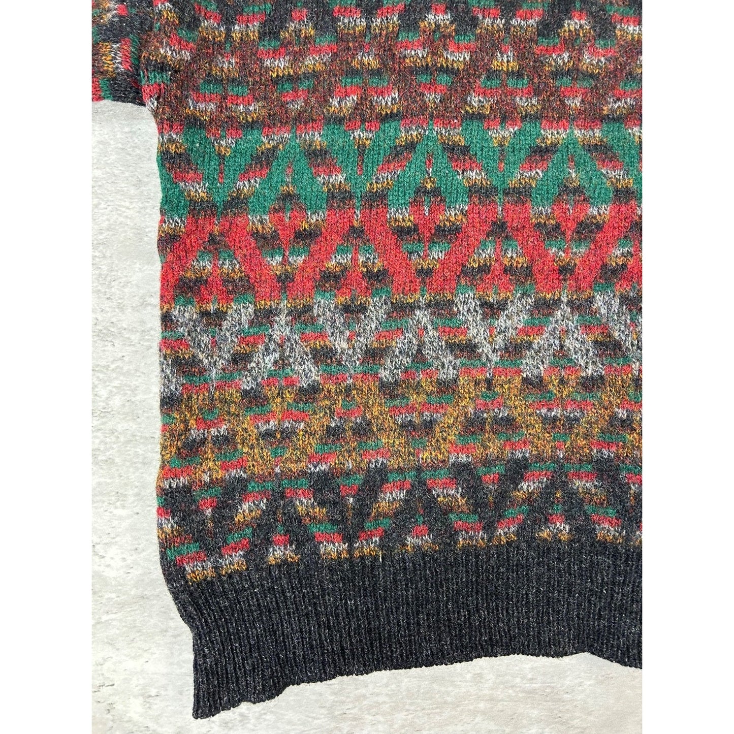 Vintage 90s House Of Fraser Abstract Striped Ribbed Knit Sweater Size Small