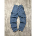 Vintage 90s Womens Palmettos Medium Wash Denim Cargo Pants Size 25