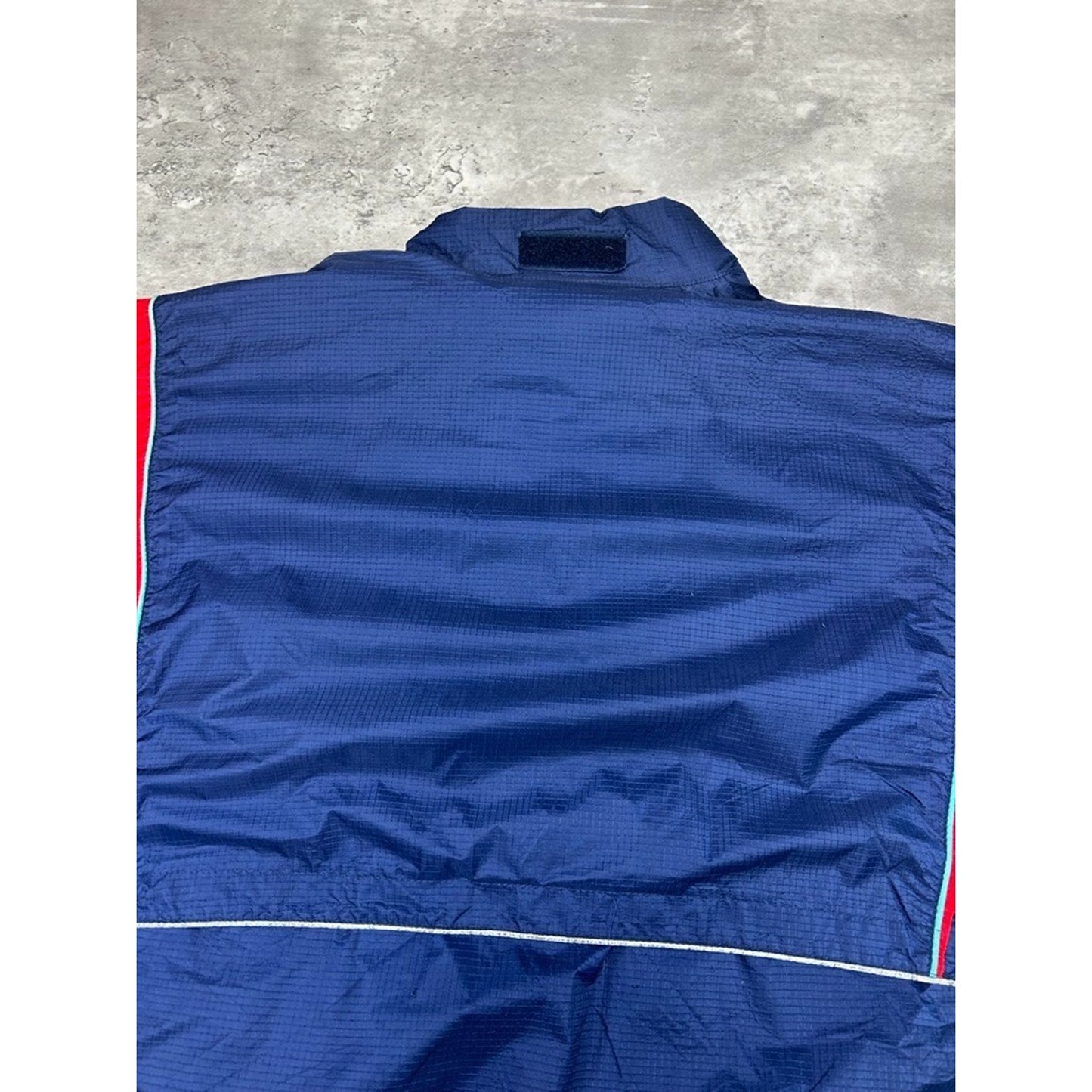 Vintage 90s Asics Gore-Tex Nylon Full Zip Windbreaker Jacket Size Medium Blue