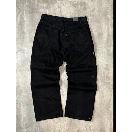 Vintage 2000s Levis Sivler Tab Straight Fit Black Denim Pants Size 34
