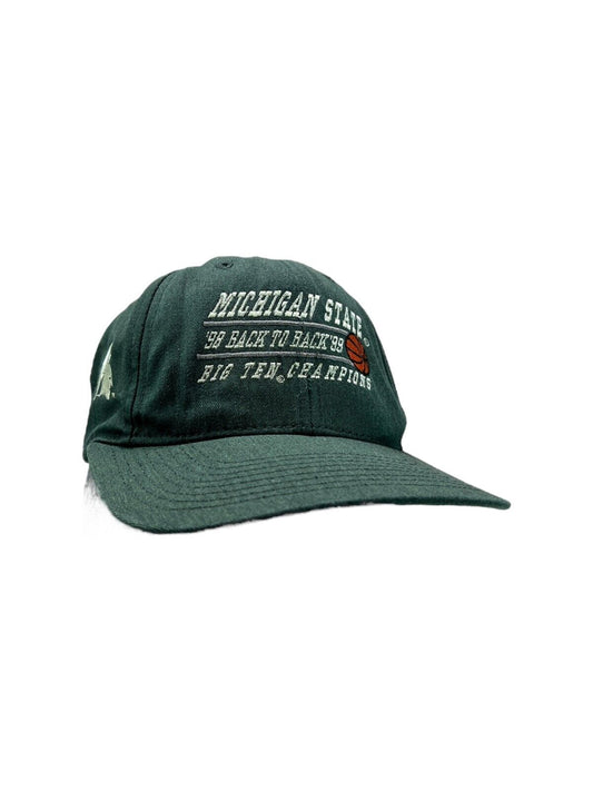 Vintage 1999 Michigan State Spartans NCAA Back To Back Champs Snapback Hat OSFA