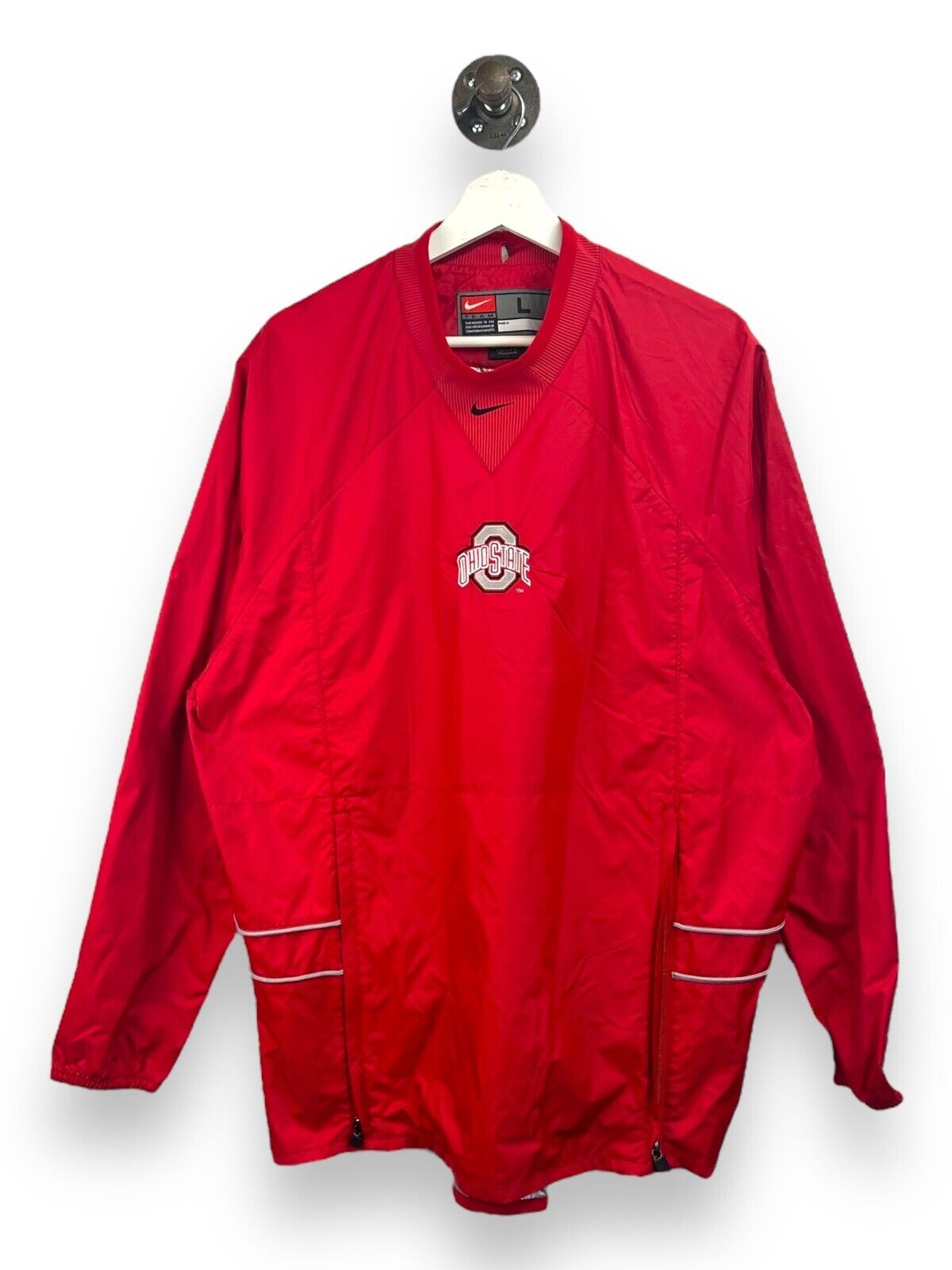 Vintage Ohio State Buckeyes NCAA Nike Pullover Windbreaker Jacket Size Large