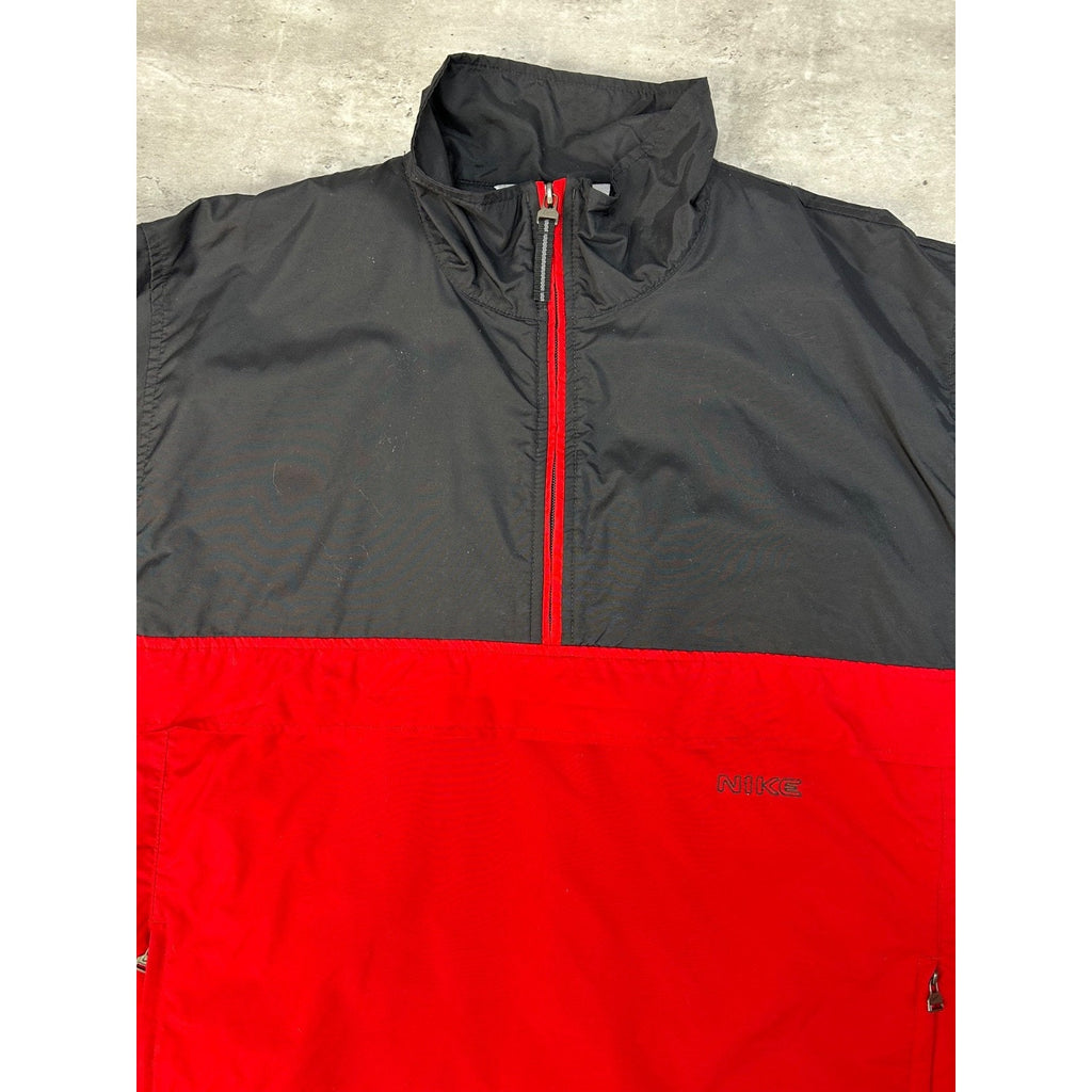 Vintage 90s Nike Embroidered Spellout Two Tone Nylon Windbreaker Jacket Sz Large