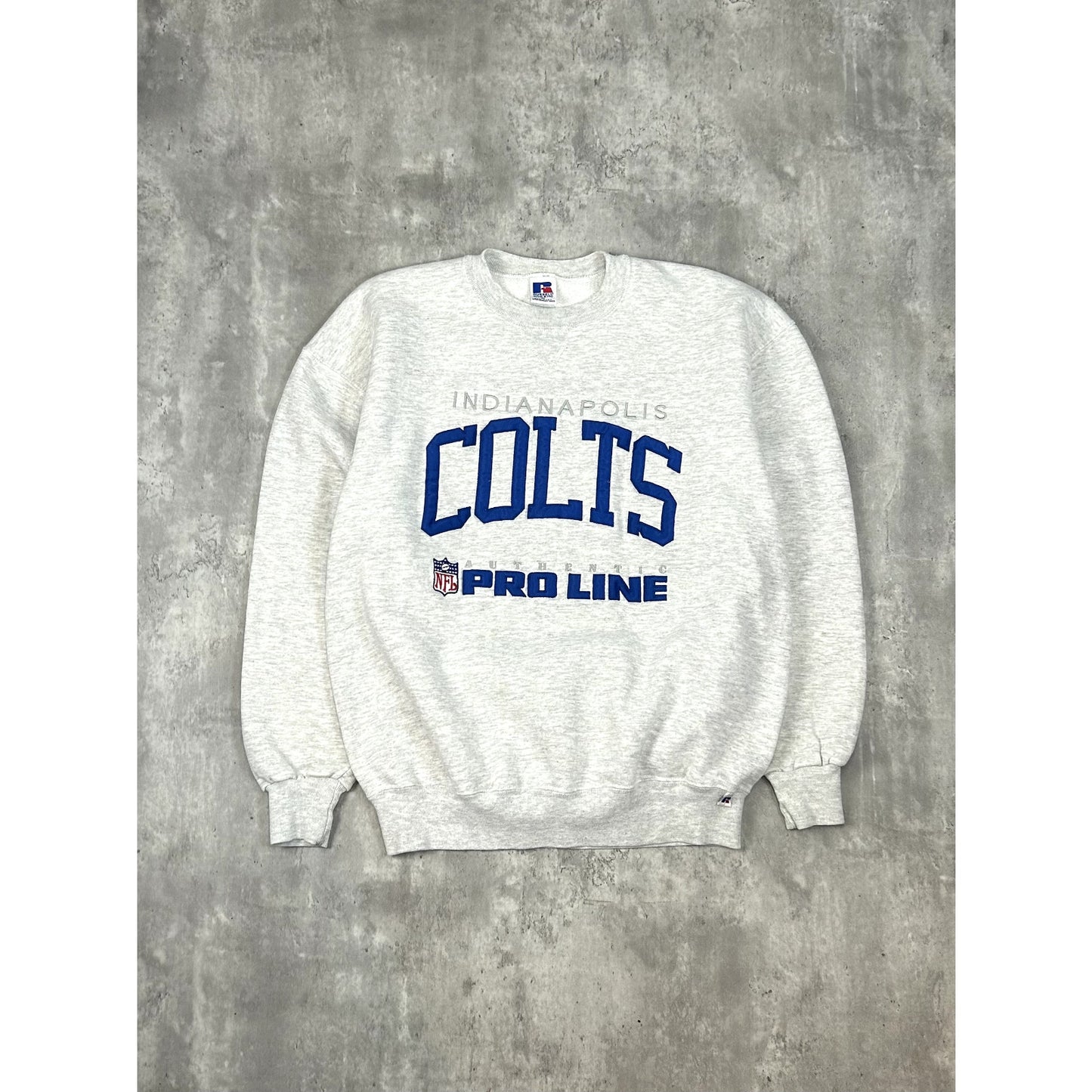 Vintage 90s Indianapolis Colts NFL Pro Line Embroidered Sweatshirt Size XL Gray